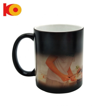 Venta caliente Redonda de color Cambio de café Ceramic Cafet Mug